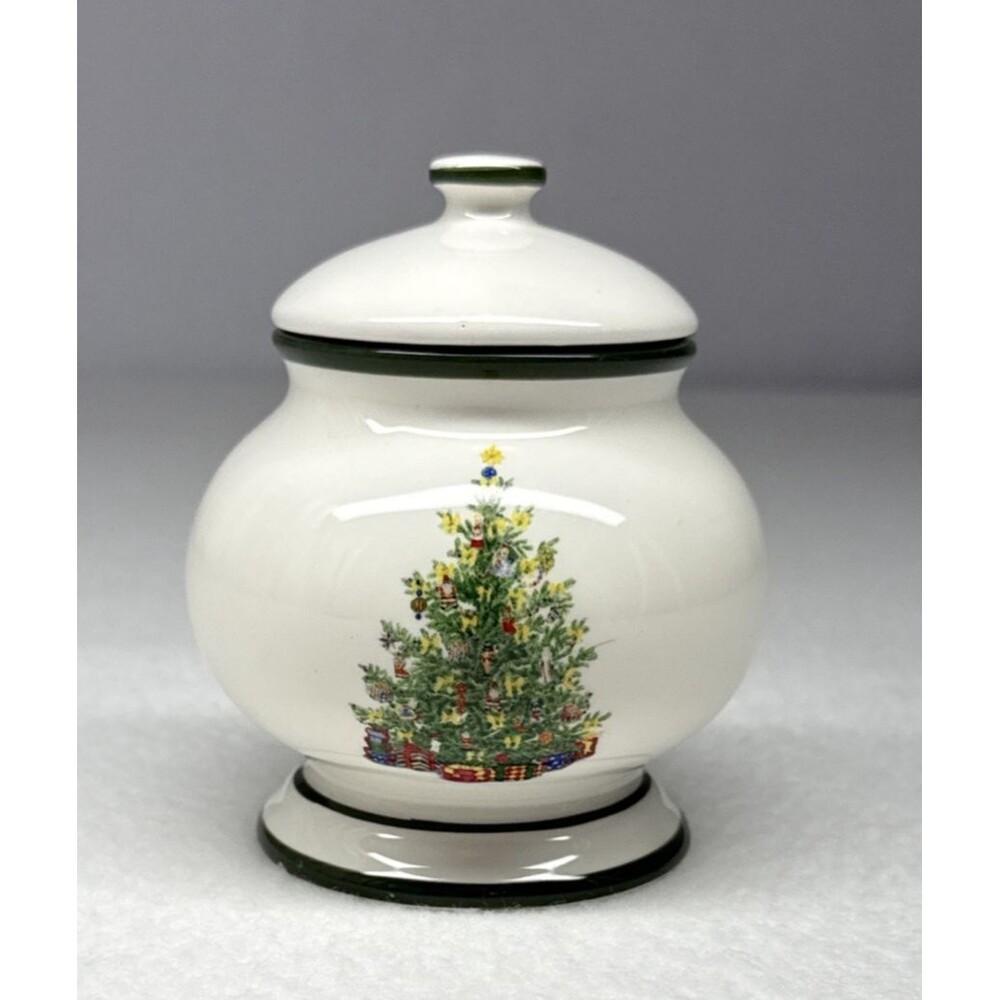 Christopher Radko Traditions Holiday Celebrations Christmas Tree Lidded Jar